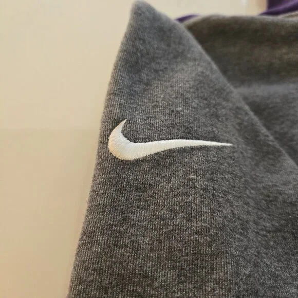 Nike TCU Horned Frogs Hoodie Sweatshirt Purple Zipper Pocket Vintage XL - Picture 5 of 5